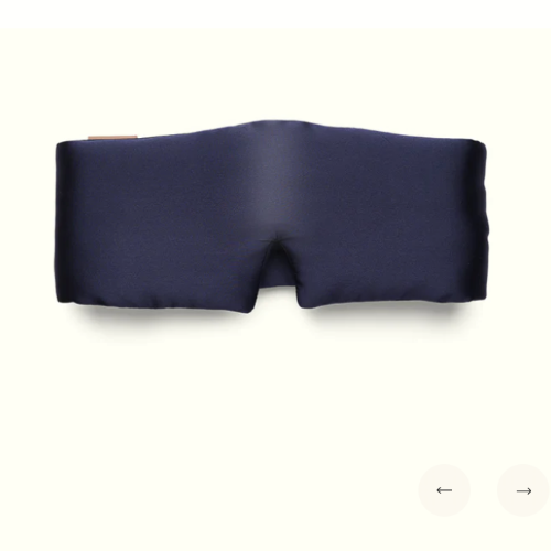 MASQUE DE NUIT BANDEAU 100% PURE SOIE - BLEU NUIT