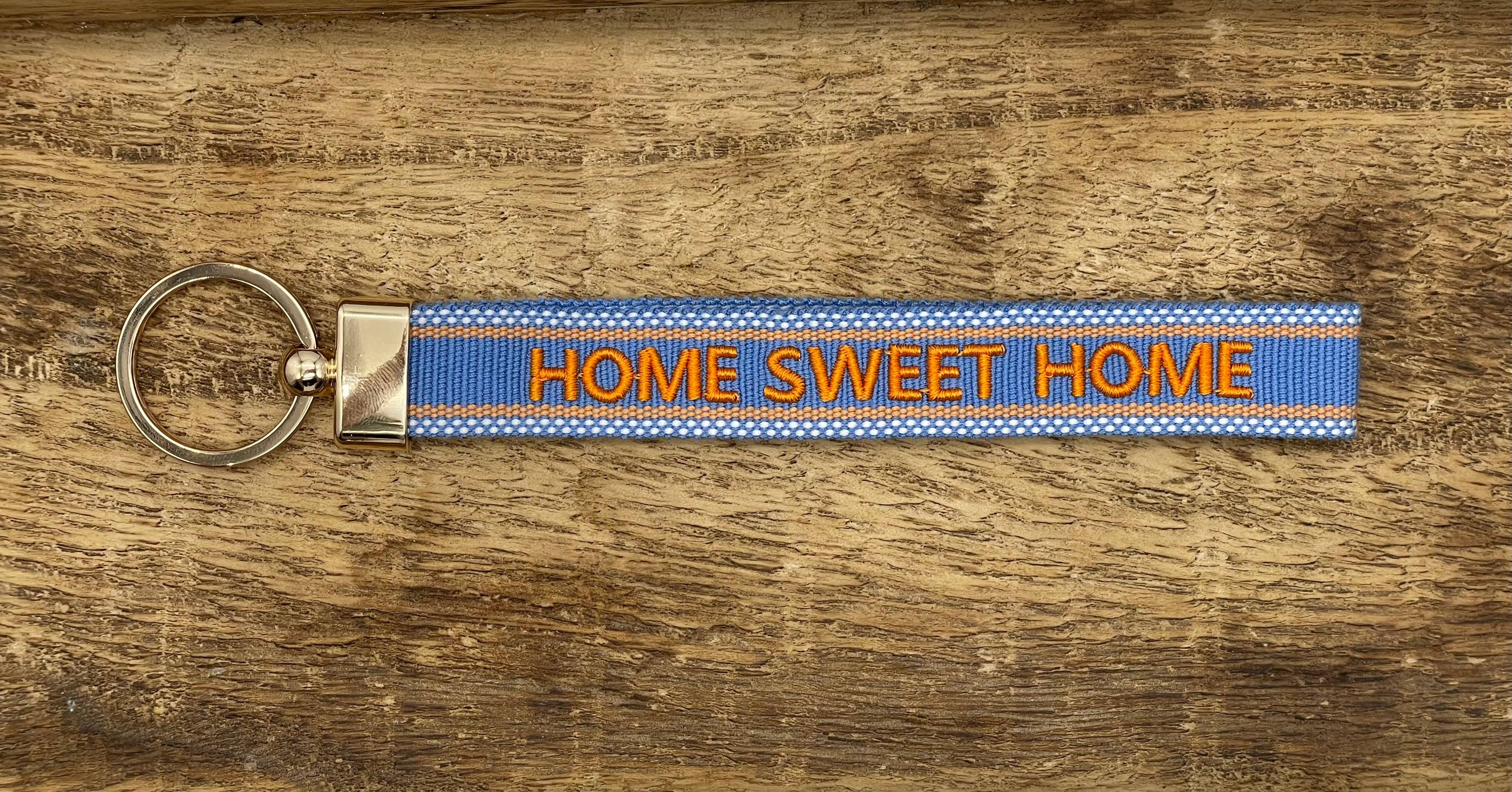 HOME SWEET HOME Woven Embroidered Keychain
