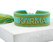 KARMA Statement Bracelet – Turquoise & Gold