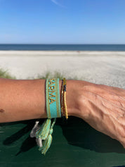 KARMA Statement Bracelet – Turquoise & Gold