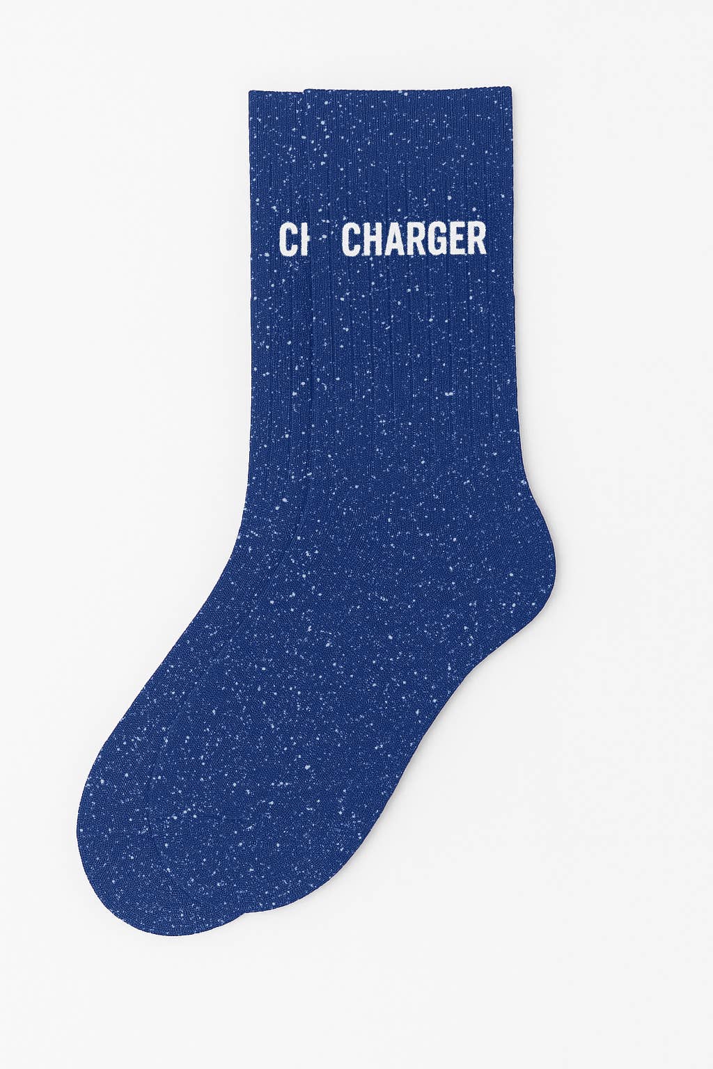 "Load" Message Glitter Socks Blue