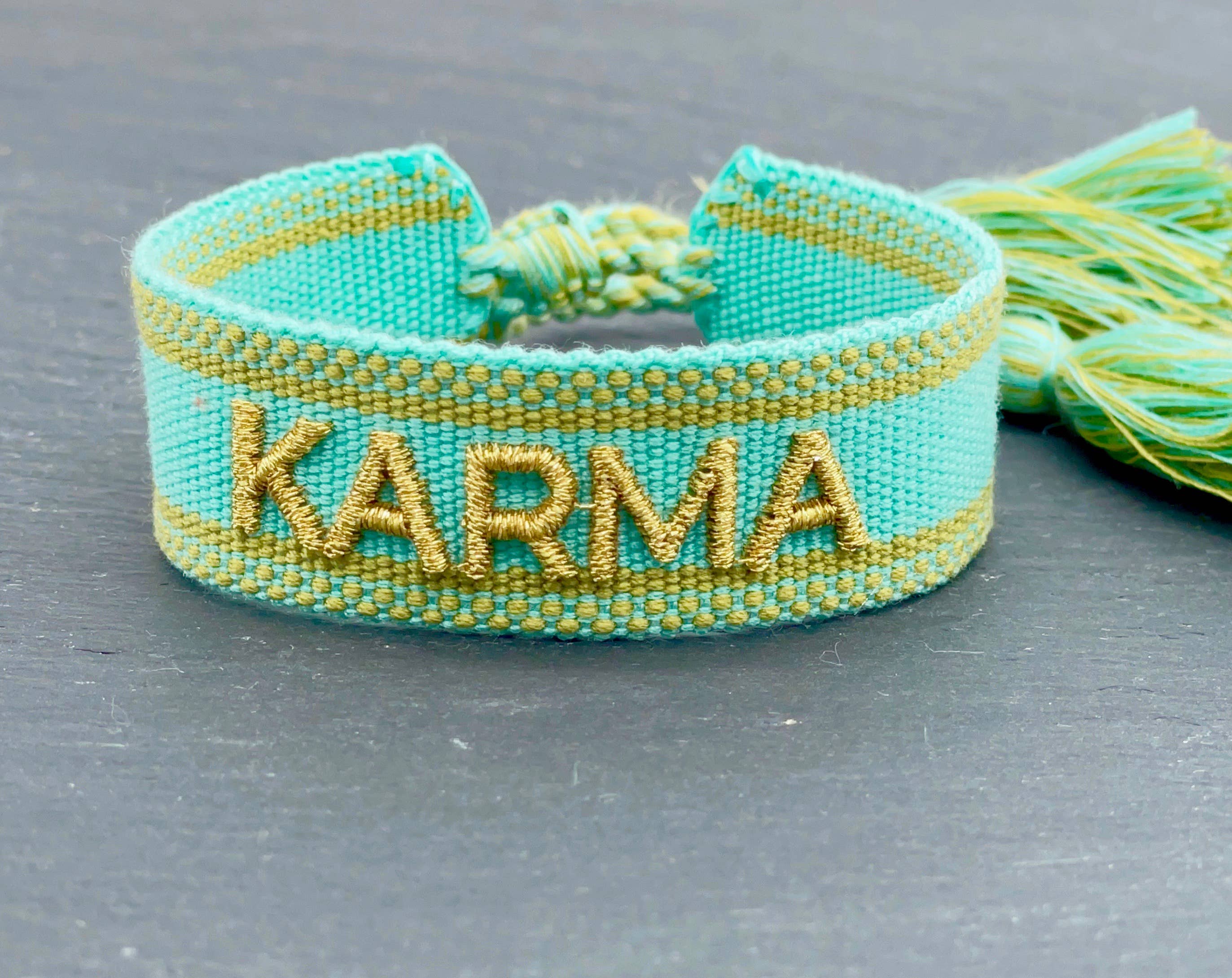 KARMA Statement Bracelet – Turquoise & Gold