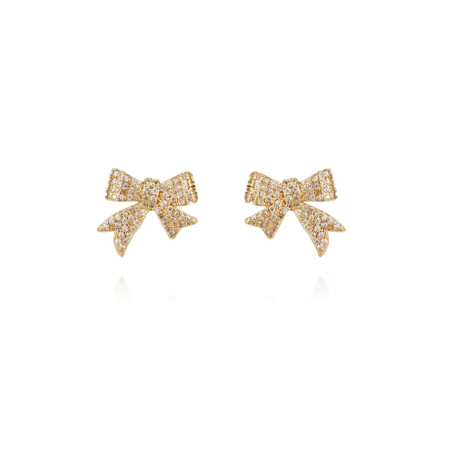 BOW Stud Earrings | Cubic Zirconia Product vendor