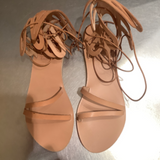 Ancient Greek Sandals Dione leather sandals in natural, handmade in Greece