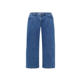 LANIUS Jean Marlene à pinces – Denim bleu moyen