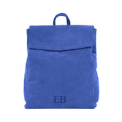 Pop Blue Emmy Boo Backpack Lipari in bright blue suede crust leather for women and men.
