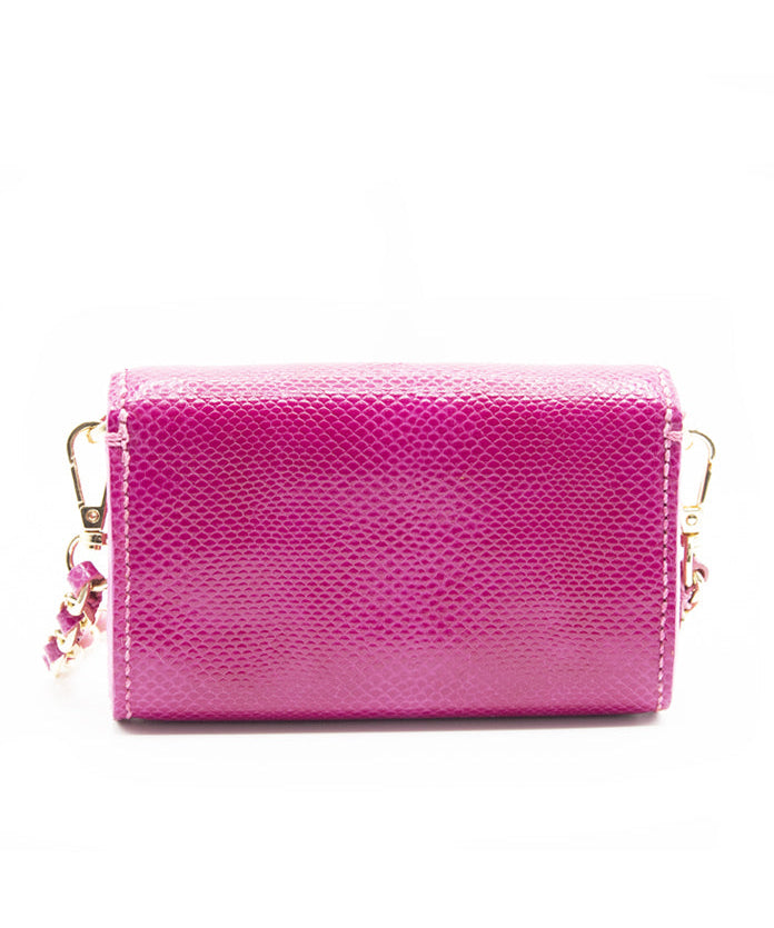 Aetalia Ary fuchsia pink leather shoulder bag, perfect for adding a pop of color to any outfit.