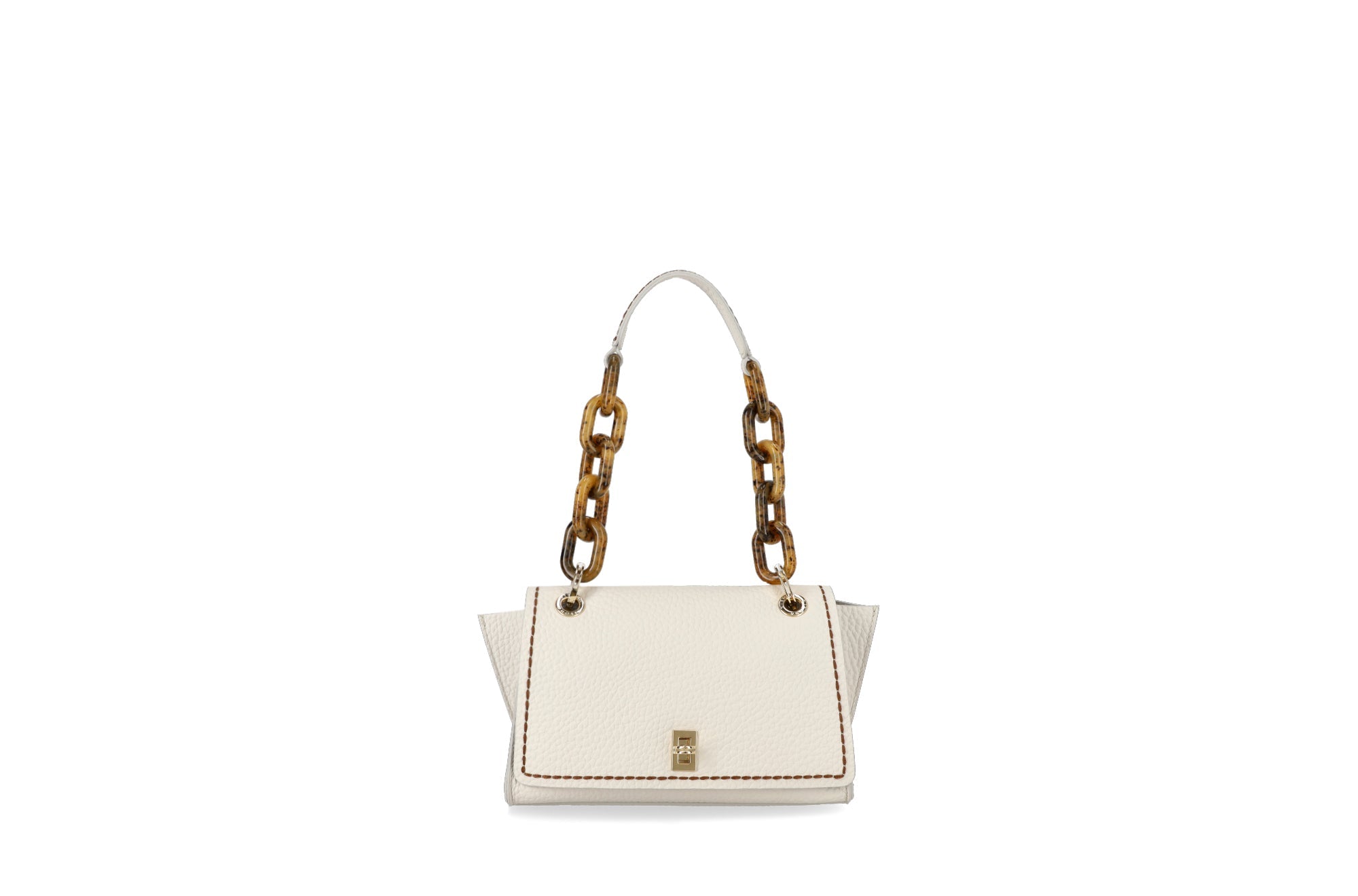 Plinio Visonà AMBRA Cream Leather Shoulder Bag