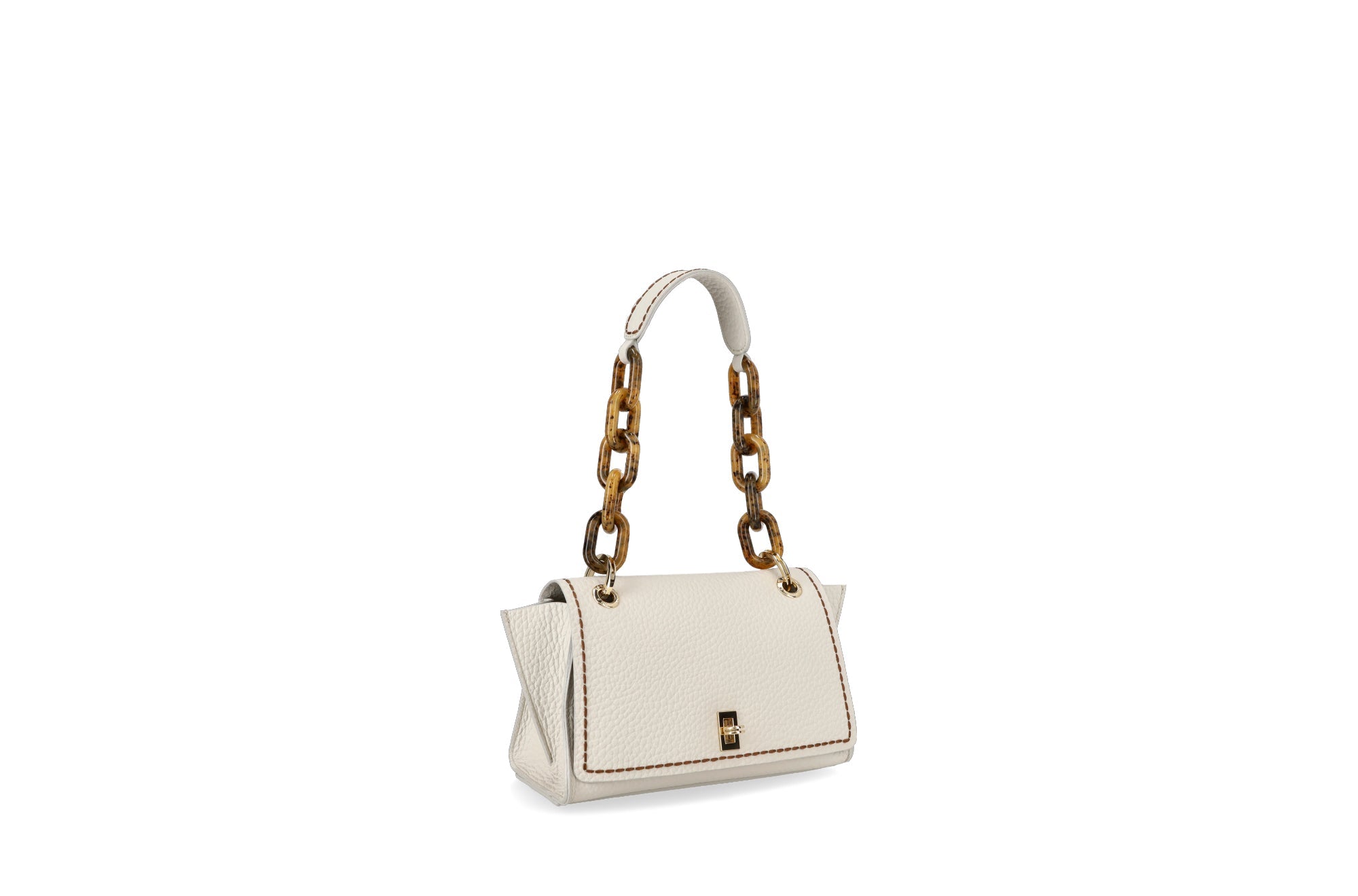 Plinio Visonà AMBRA Cream Leather Shoulder Bag