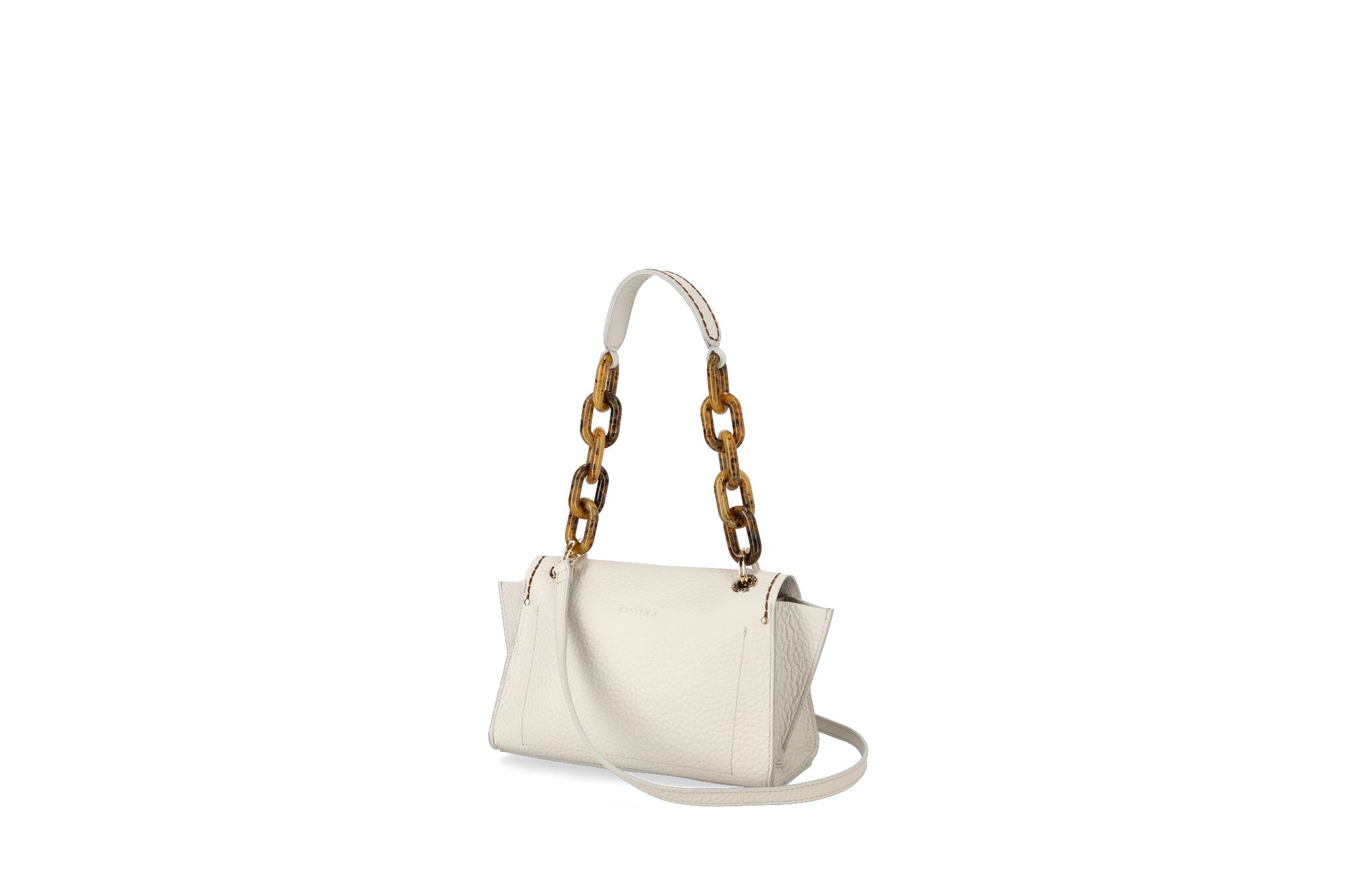 Plinio Visonà AMBRA Cream Leather Shoulder Bag
