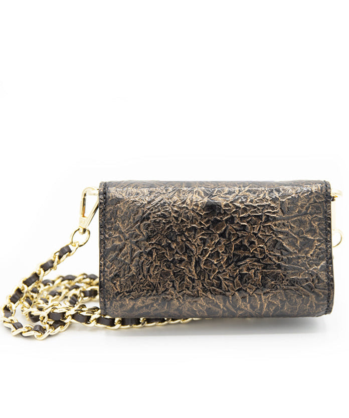 Handcrafted Aetalia Ary bronze leather bag, designed for fashion lovers who seek sophistication and timeless style