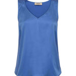 MMAstrid Silk Tank Top in cobalt blue front product view