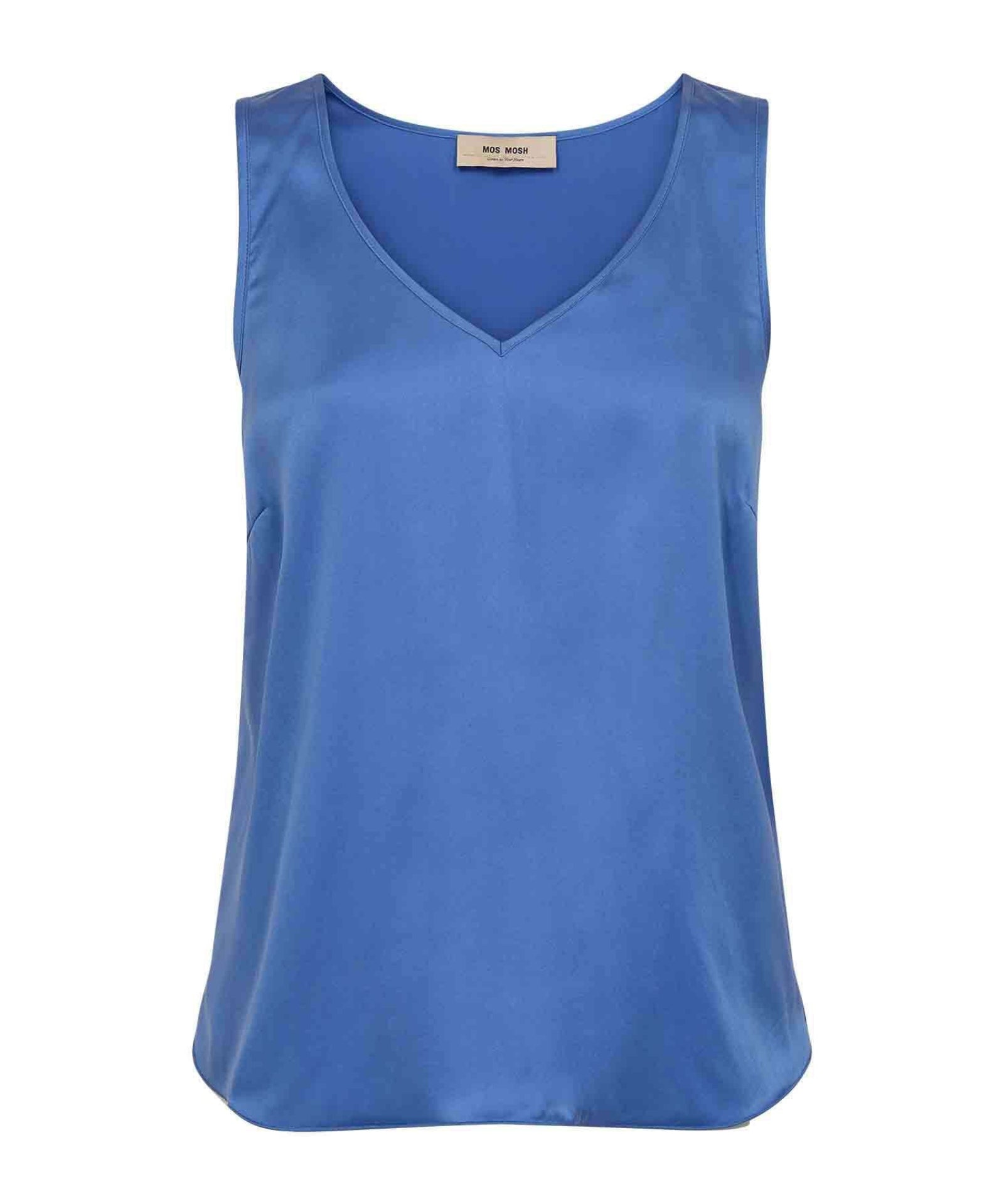 MMAstrid Silk Tank Top in cobalt blue front product view