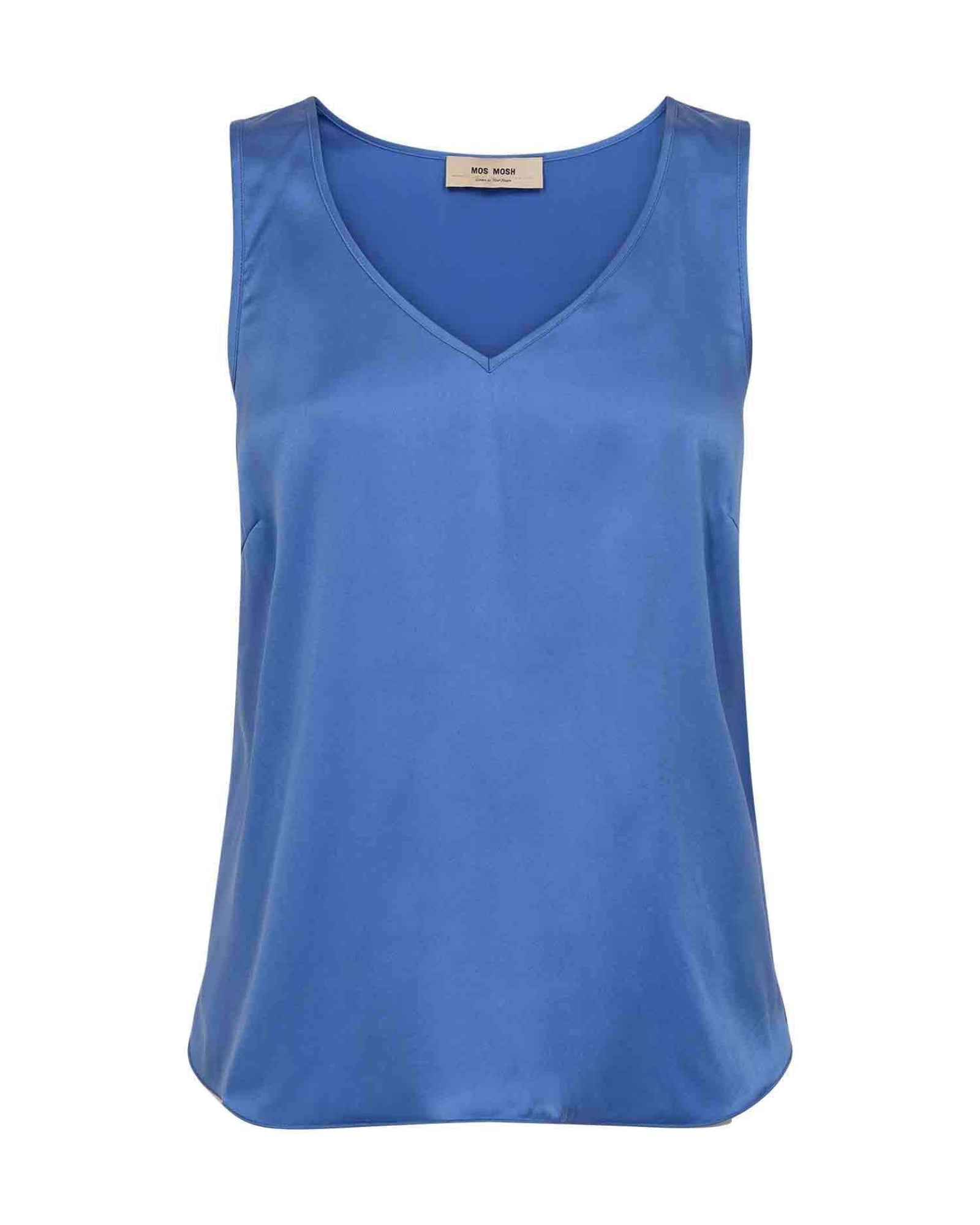 MMAstrid Silk Tank Top in cobalt blue front product view