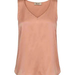 MMAstrid Silk Tank Top in blush pink front product view
