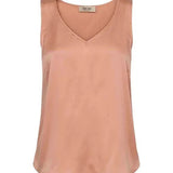 MMAstrid Silk Tank Top in blush pink front product view