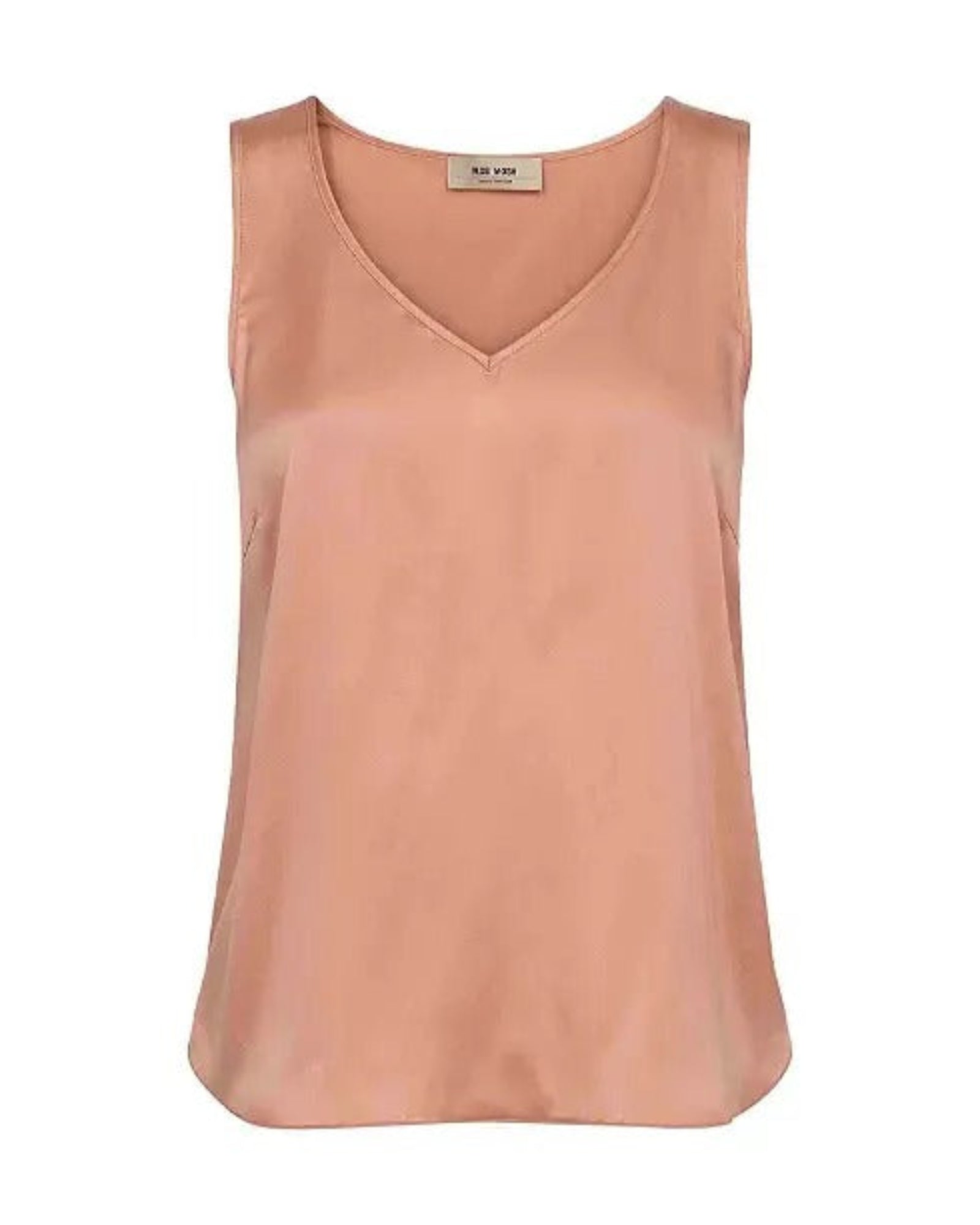 MMAstrid Silk Tank Top in blush pink front product view