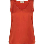 MMAstrid Silk Tank Top in red front product view