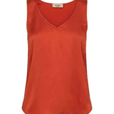 MMAstrid Silk Tank Top in red front product view