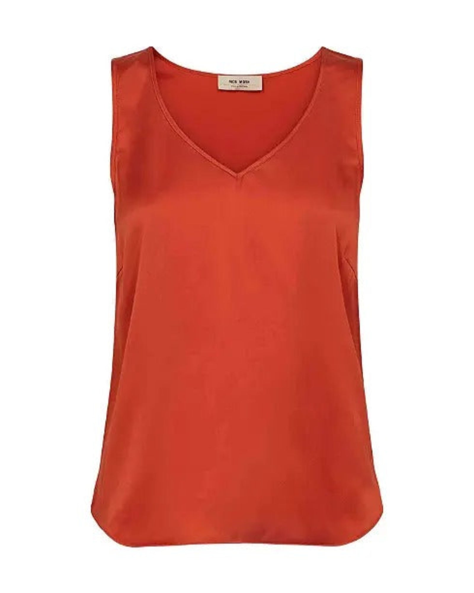 MMAstrid Silk Tank Top in red front product view