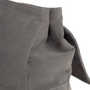 Close Up of Emmy Boo Backpack Lipari in grey suede crust leather - Made in Italy