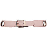Baltea reversible leather belt in pink and brick with a gold buckle