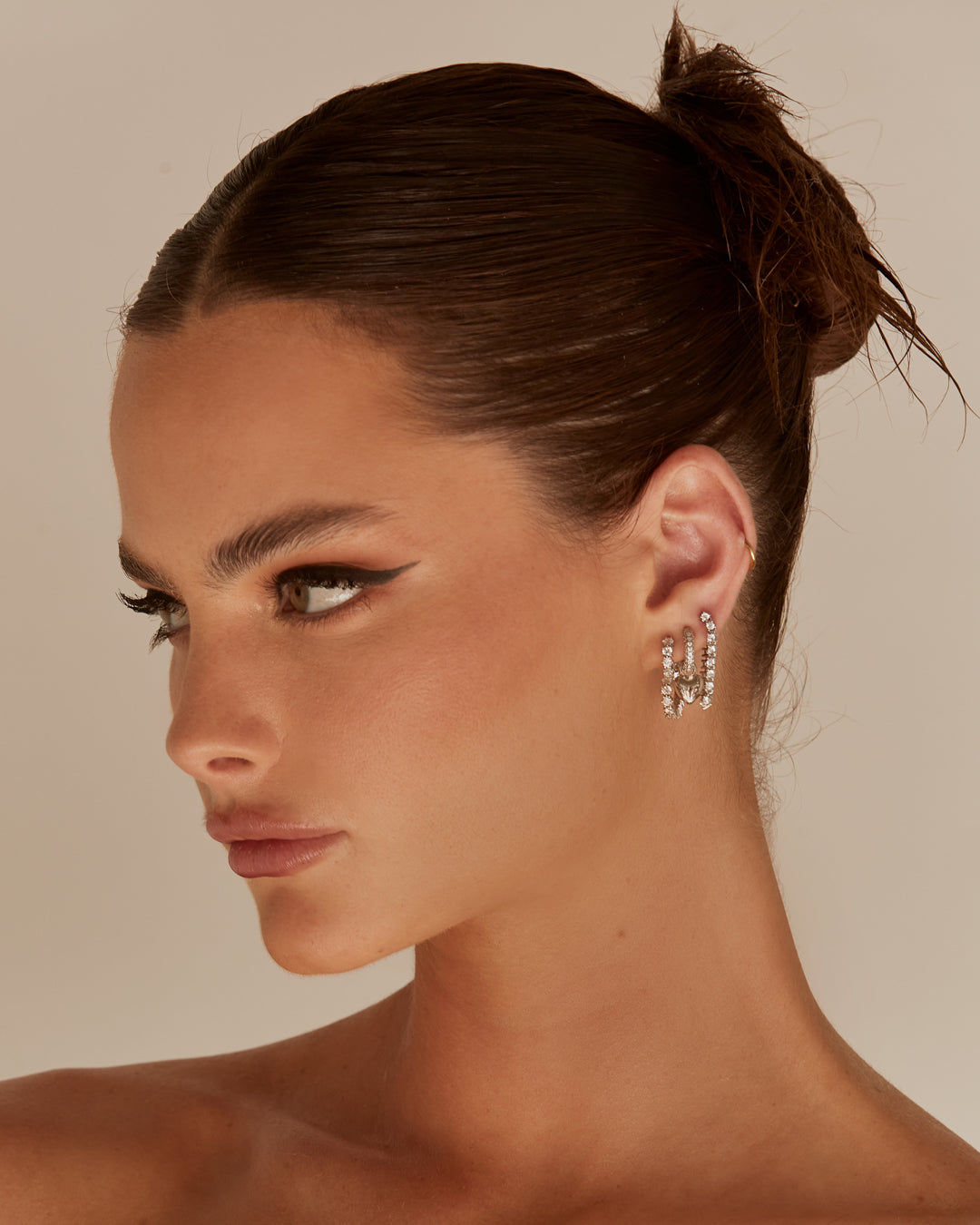 Luv AJ Ballier Chain Studs on model