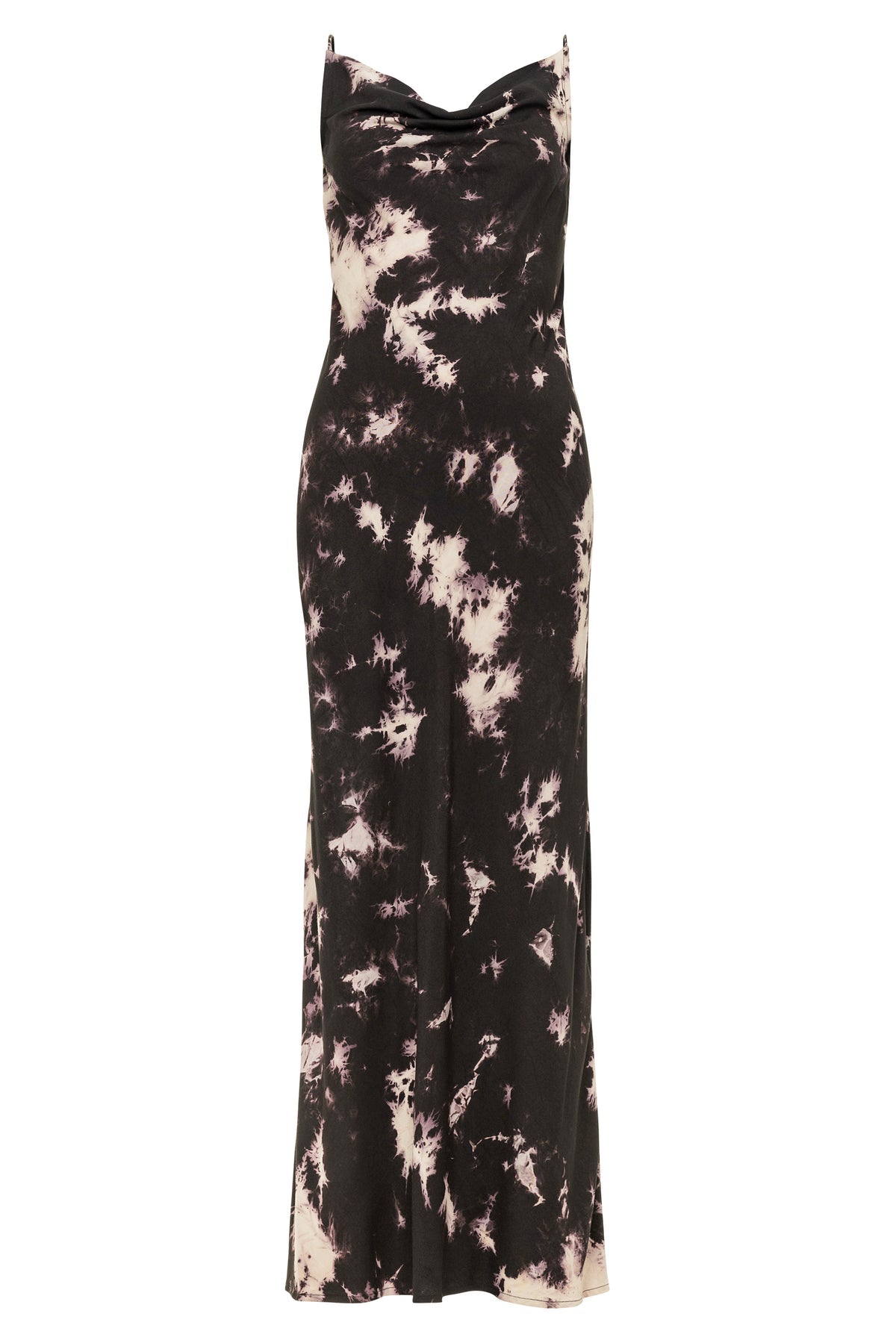 Robe slip tie dye noire et blanche | Caroline K