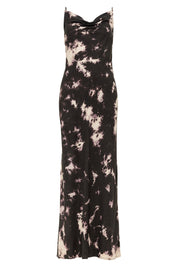 Robe slip tie dye noire et blanche | Caroline K