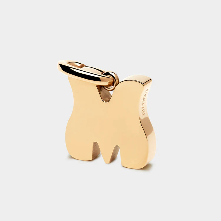 LETTER M CHARM/M/Gold