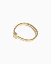 Swiss made Simple gold ring Wavy with 10 micron gold