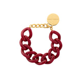 Vanessa Baroni Flat Chain Bracelet in bordeaux, product view – 99things.ch