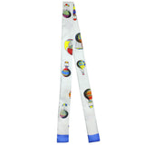 Baltea Montgolfière silk twilly scarf in blue with a hot-air balloon print