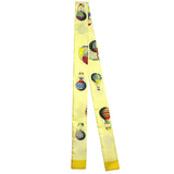 Baltea Montgolfière hot-air-balloon silk twilly scarf in yellow