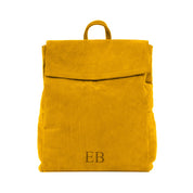 Emmy Boo Backpack Lipari in yellow suede crust leather with adjustable straps