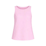 Front view of LANIUS pink organic linen tank 