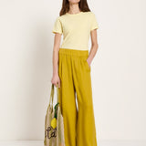 Wide-leg trousers - Dark Kiwi