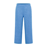 Linen & Organic Cotton Wide-Leg Culottes - Sky Blue