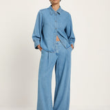 TENCEL Soft Denim Blouse - Medium Wash