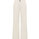 Pinstripe Marlene Trousers - Ecru & Black
