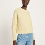 LANIUS Raglan Sweater in pastel sun melange stripes – alpaca & virgin wool, 99things.ch