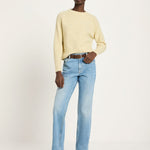 LANIUS Raglan Sweater in pastel sun melange stripes – alpaca & virgin wool, 99things.ch