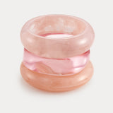 Luv AJ Formentera Bangle Set in pink