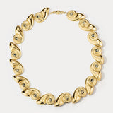 Luv AJ Palma Shell Statement Necklace in gold