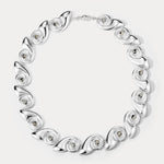 Luv AJ Palma Shell Statement Necklace in silver