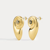 Luv AJ Palma Shell Studs in gold