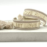 LET LOVE RULE Statement Woven Bracelet