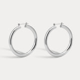 Luv AJ Amalfi Tube Hoops in silver