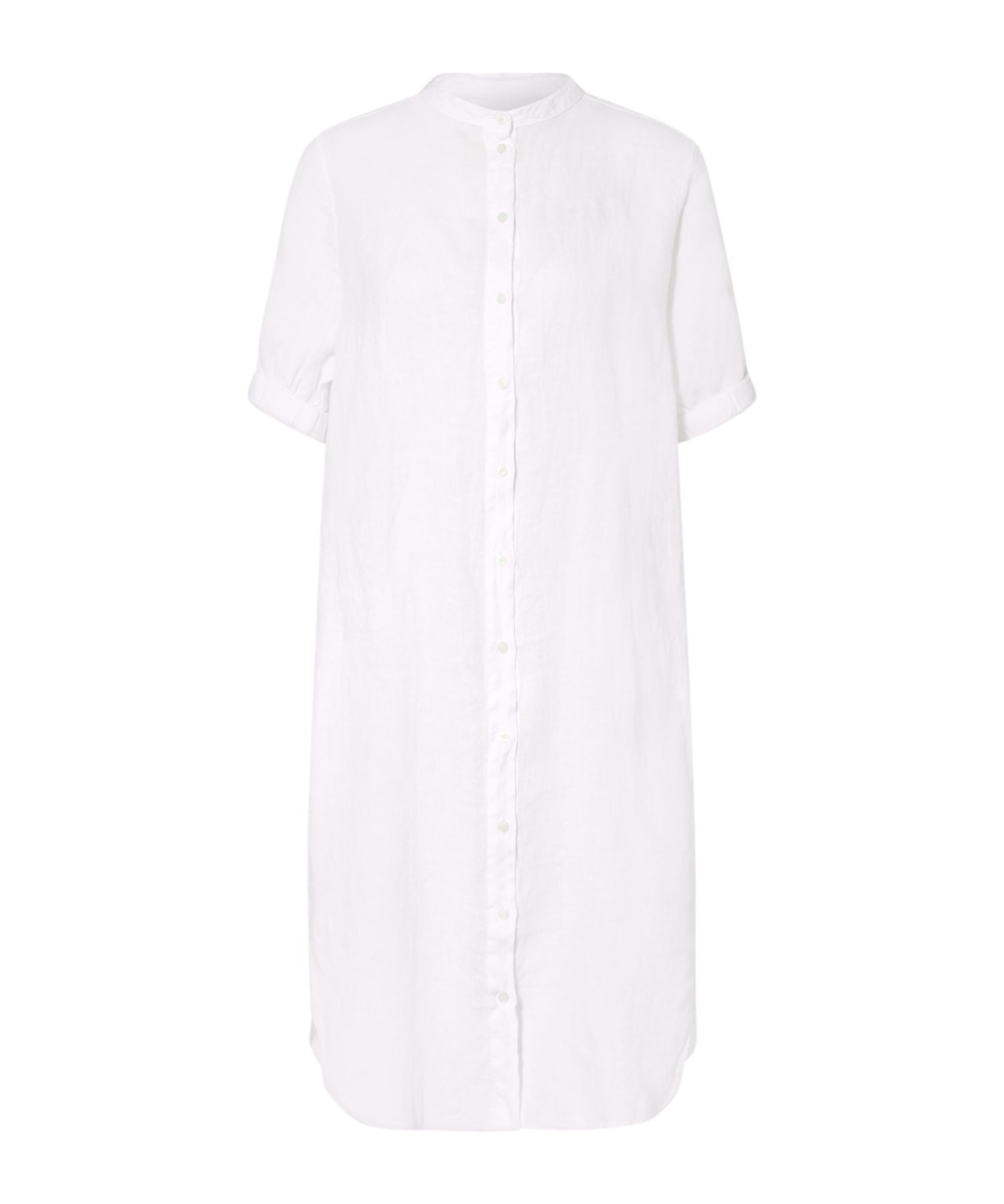 MMArleth white linen dress product image showing relaxed straight silhouette
