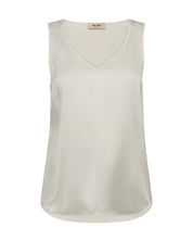 MMAstrid Silk Tank Top in ivory product flat lay view